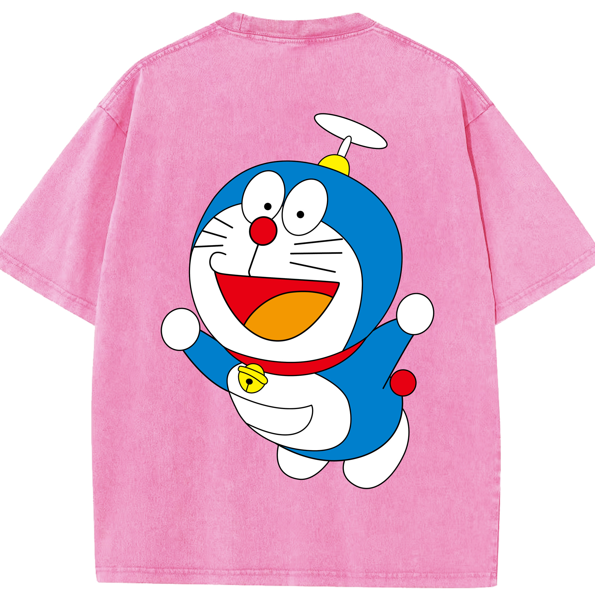 （画像用） ドラえもん Doraemon 綿100% ヴィンテージ風 半袖Tシャツ（背面プリント）